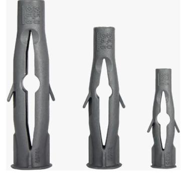 Imagem de Bucha 10mm Tijolo Bloco Parede Oca C/Aba Com Parafuso 50pçs