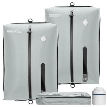 Imagem de Sacos de vácuo reutilizáveis para viagem, bolsa profissional à prova d'água IPX8 com zíper de compressão a vácuo para malas, mochila que economiza espaço, organizadores de embalagem para embalagem de