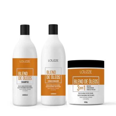 Imagem de Kit Shampoo E Condicionador 1L Blend De Óleos E Máscara 3 Em 1 500g Lo