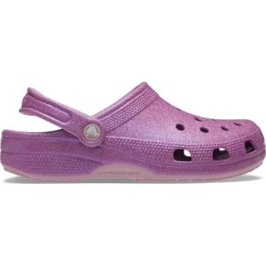Imagem de Sandália Crocs Classic Iridescent Glitter Clog Hydrangea, 36, Hydrange