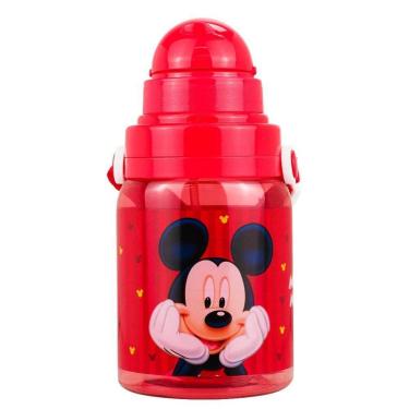 Imagem de Garrafa Mickey Vermelha 600ml com Canudo Retrátil ? Disney Original-Masculino