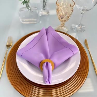 Imagem de Kit Guardanapo De Tecido Para Mesa Posta Ponto Ajour (10, Lilás)