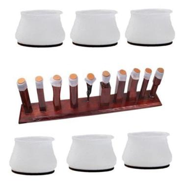 Imagem de Tampas De Silicone Proteção Móveis Feltro Cadeira Perna