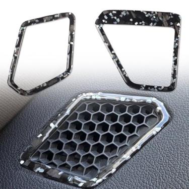 Imagem de FINMOKAL 2 pçs/conjunto de tampa de saída de ar lateral do painel do carro acabamento da moldura compatível com BMW 3 4 Series G20 G28 325li 330d M4 2019-2022 (serve apenas para LHD)