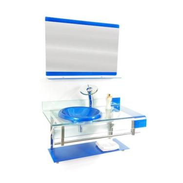 Imagem de Combo 3 em 1 - Gabinete 90cm Inglaterra + Torneira Ibiza + Kit Banheir