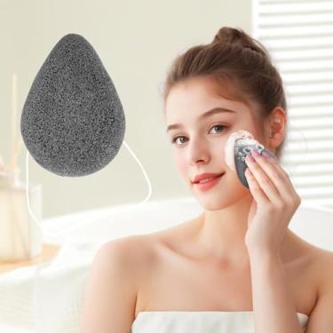 Imagem de Esponja para lavar o rosto, esponja de limpeza facial, esponjas removedoras de maquiagem, limpeza e esfoliação, macia e confortável, adequada para maquiagem e limpeza (preto)