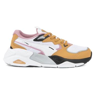 Imagem de PUMA Tênis feminino TRC Mira Block com cadarço casual - marrom, branco, Marrom, 35