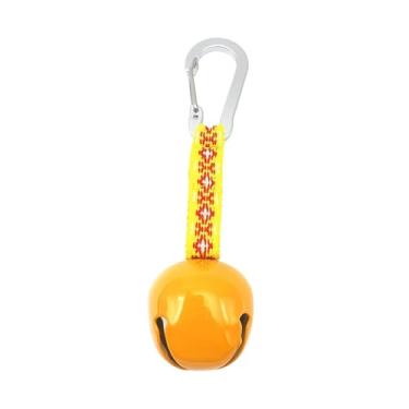 Imagem de Generic Mosquetão Bear Bell com gancho multifuncional para proteção, ideal para mochilas, caminhadas, camping, ciclismo e escalada ao ar livre, Amarelo
