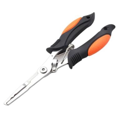 Imagem de Alicate de pesca de nariz, equipamento de pesca no gelo, aço inoxidável, removedor de gancho, cortador de trança, à prova de ferrugem, multiferramentas de pesca