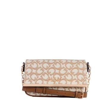 Imagem de GUESS Bolsa transversal feminina com logotipo Marva Jacquard Factory