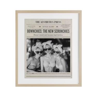 Imagem de Stupell Industries The Aesthetics Press Magazine Impressão emoldurada de bétula sob vidro, design por A Barefoot Stylist, 40 x 33