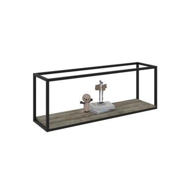 Imagem de Nicho Aéreo Dynamica 120x30x42cm C-01 Prateleira Carvalho - Est.preta Carvalho - Est.preta