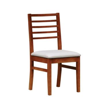 Imagem de Cadeira Tiê Madeira Maciça Encosto Ripado - Amêndoa Corano Bege