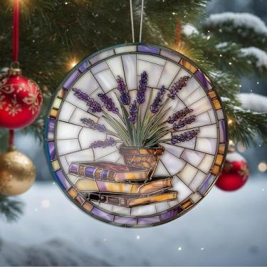 Imagem de Enfeites de Natal, livro de cristal, enfeites de árvore de Natal feitos à mão, decoração de carro e casa - presentes de Natal, decoração de artesanato em acrílico, ideias de troca de presentes para