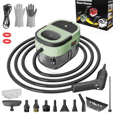 Imagem de Limpador a vapor portátil, vaporizador de alta pressão 2500W para limpeza, limpador a vapor portátil com tanque de água de 1,6 L, alça ajustável de 3 níveis, limpador a vapor para casa, carro, móveis