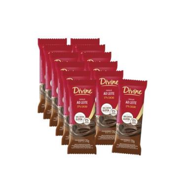 Imagem de Barra De Chocolate Divine Ao Leite 37% Cacau 12 Unidades 20g