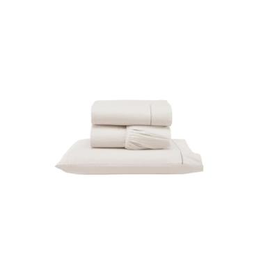 Imagem de Jogo de Lençol Solteiro 3 Peças Versatile Ponto Palito, 100% Poliéster Micropercal 300 Fios, com Elástico (Palha)