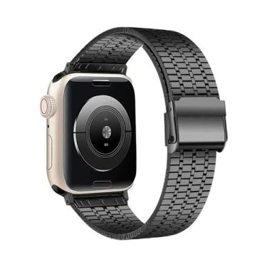 Imagem de Pulseira De Elos De Aço Inoxidável De 45mm 41mm 44mm 40mm Para Apple W