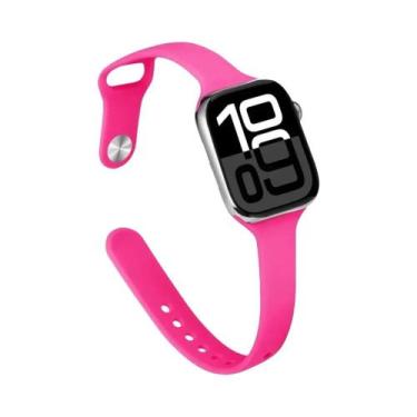 Imagem de Pulseira De Silicone Slim Para Apple Watch 45mm 44mm 40mm 41mm Bracele