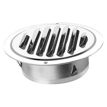 Imagem de Baoblaze Grelha de ventilação com tampa, saída de exaustão redonda à prova de ferrugem, extrator de ar para unidades de ar condicionado de banheiro, Style D