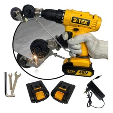 Imagem de Furadeira com Adaptador Cortador de Chapa – Ferramenta Portátil Profissional para Corte Preciso em Metal, Aço Inox e Ferro – Acessório Universal para Manutenção, Artesanato e Pequenos Reparos