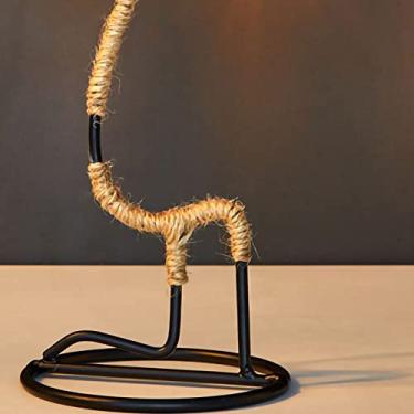 Imagem de Generic Candelabro Delicado Material de Ferro para Velas, Corda de Cânhamo, para Festas Festivas e Celebrações (Tipo G)