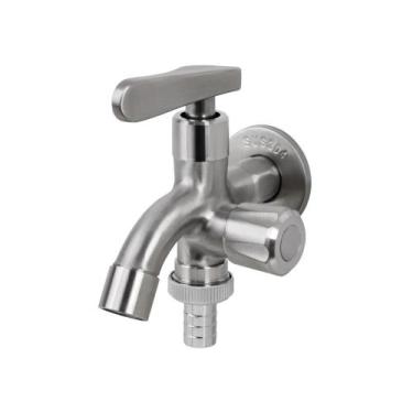 Imagem de Torneira para area externa de parede Guariba Pingoo.casa - Prata