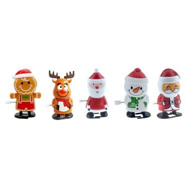 Imagem de MERIGLARE 5x Brinquedos de Natal de Corda para Sacolas de Lembrancinhas, Enfeites de Mesa Decorativos, Fofos e Divertidos, com Desenhos Animados, para Festas e