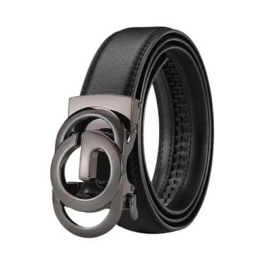 Imagem de Cinto Masculino De Couro Genuíno Com Fivela Automática De Liga De Alta