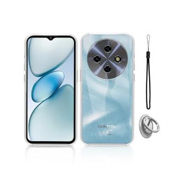 Imagem de KONXISA Capa para OUKITEL C5, capa de telefone com fivelas e cordões, capa protetora de material TPU premium, capa protetora com arranhões, resistente a quedas, anti-impressão digital, transparente