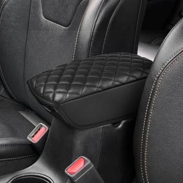 Imagem de KBH Capa de apoio de braço para console central para Jeep Compass 2017-2021, couro de vinil, almofada para console médio, protetor de tampa de descanso de braço, à prova de arranhões, acessórios