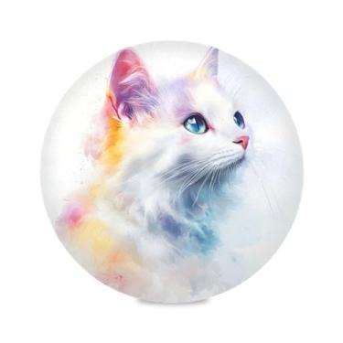 Imagem de xigua Jogo americano redondo de arco-íris com desenho animado para mesa de jantar, 38 cm, antiderrapante, lavável, resistente ao calor, para decoração de festa, cozinha, jantar