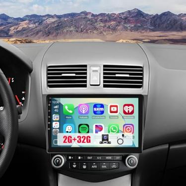 Imagem de Fuluku Para Honda Accord 7th 2003-2007 Android Car Stereo com Carplay sem fio Android Auto, kit de painel de rádio com tela sensível ao toque de 10 polegadas, navegação GPS, Wi-Fi, Bluetooth, SWC,