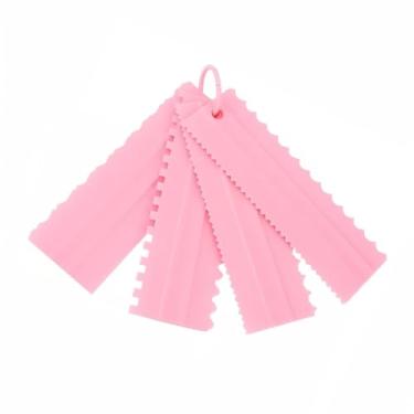 Imagem de Kit Espátulas Bolo Confeiteiro Alisador Decorativa Chantilly Cor:Rosa