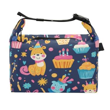 Imagem de STAYTOP Lancheira de aniversário de cachorro com fivela de alça, lancheira isolada para meninos e meninas, lancheira térmica para trabalho escolar