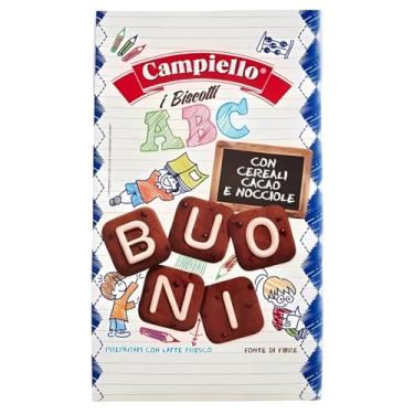Imagem de Biscoito Amanteigado Italiano ABC Alfabeto com Chocolate e Avelã - Biscotti Campiello - Crianças - Aniversário - Festa - Lanche -300g - Importado da Itália - 1 Unidade