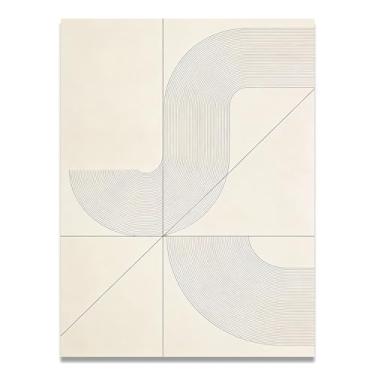 Imagem de The Gap Of TimeArte em tela minimalista: Serenidade tons neutros grande área em branco para decoração de espaço calmo 60 x 90 cm sem moldura