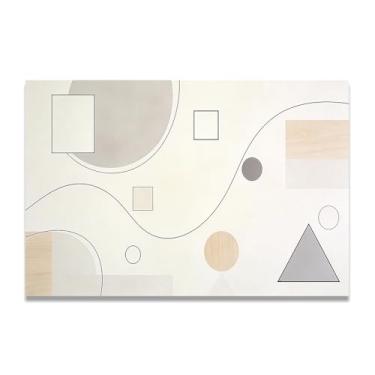 Imagem de LKXGRRSFG Arte em tela minimalista cinza profundo: Serenidade tons neutros grande área em branco para decoração de espaço calmo 60 x 75 cm sem moldura