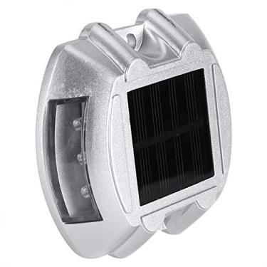 Imagem de Eujgoov Luz Externa de 6 LED Movida a Energia Solar, Iluminação de Caminho de Alumínio Fundido para Entrada de Automóveis Com Visibilidade de 1000 M, IP68 à Prova d'água (Vermelho piscando)