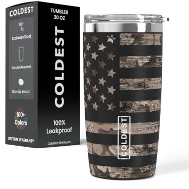 Imagem de Copos de café Coldest - Copo 100% à prova de derramamento - Aço inoxidável com isolamento duplo - Copos à prova de vazamento para mulheres e homens - Porta-copos amigável e fácil de limpar (The