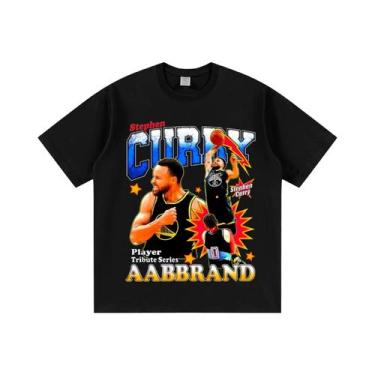 Imagem de Camiseta Unissex 100% Algodão Com Estampa De Stephen Curry Confortável