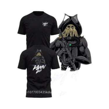 Imagem de Camiseta Tática Masculina De Algodão Respirável Manga Curta Gola Redon