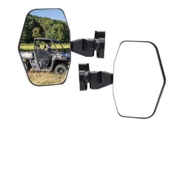 Imagem de A & UTV PRO Espelhos laterais Defender compatíveis com Can-Am Defender MAX 2017 – 2019, espelhos retrovisores ajustáveis e pretos, peça OEM #715002459