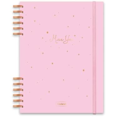 Imagem de Caderno, Cadersil, 1 Matéria, Capa Dura, Colegial, Miss You, com Elas e Wire-O, 80 Folhas, Sortido