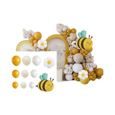 Imagem de Guirlanda De Balões Com Tema De Abelha 140PCS Para Decoração De Festa 