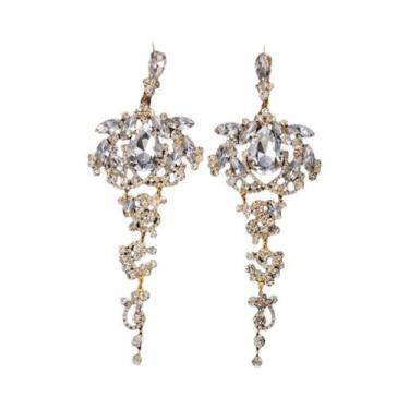 Imagem de Brincos De Cristal Com Pedras Preciosas Para Noivas, Presente De Casam