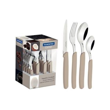 Imagem de Faqueiro Tramontina Carmel Natural Médio 24 Peças, Natural Médio, 24