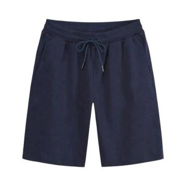 Imagem de Calças Jogger Masculinas De Verão Com Cordão Elástico, Shorts Esportiv