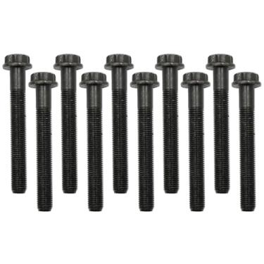 Imagem de XQSMWF 10 peças de parafuso de tampa do rolamento principal do virabrequim do motor compatível com Hyundai Sonata Tucson Santa Fe compatível com Kia Forte Sorento Sportage Optima #2111425000, 21114