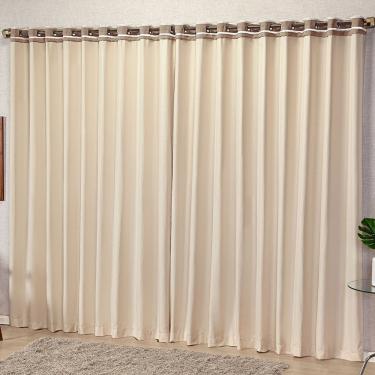 Imagem de Cortina La Bela 3 Metros Micropercal Sala Quarto Para Varão - Chocolate